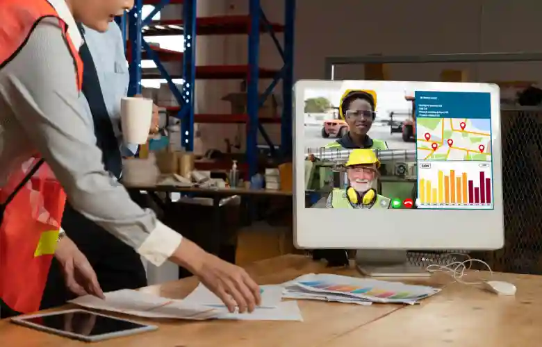 Volunteer management software for nonprofits displayed on a desktop screen with video calls